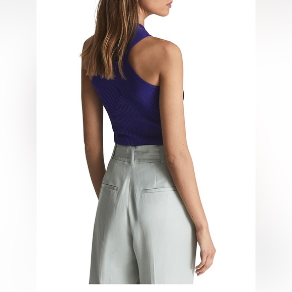 Reiss Lily Rib-Knit Halter Top - Picture 8 of 10